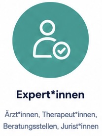 Experti*innen - Ärzt*innen, Therapeut*innen, Fachpersonen